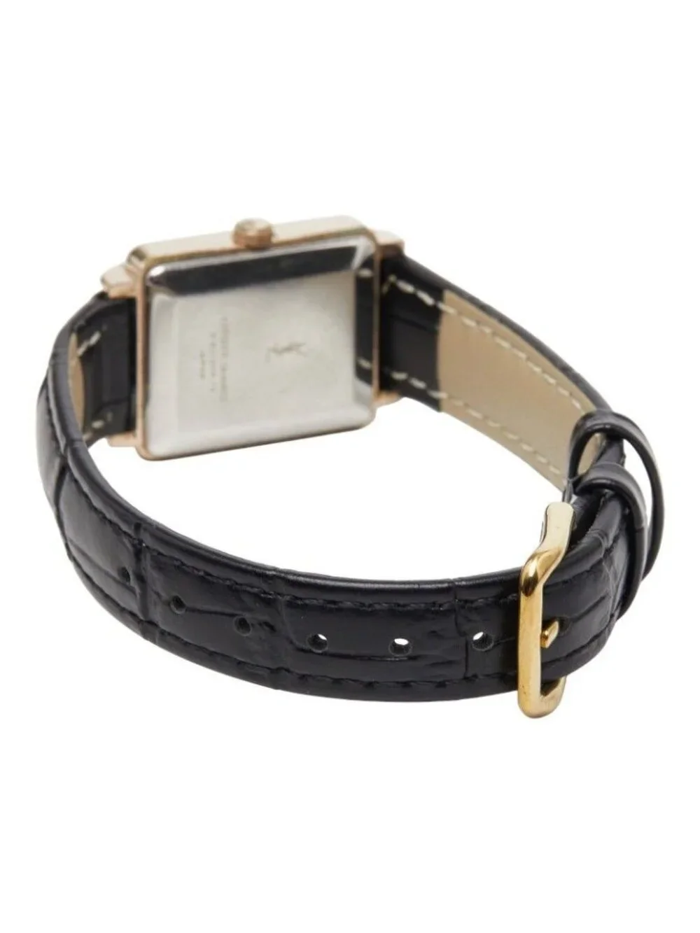 Saint Laurent Macaron Leather in Watch Brown Gold Silver Black Metal